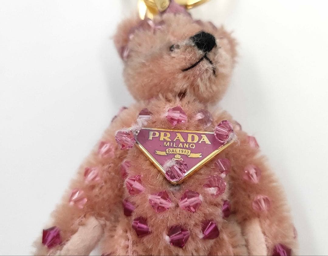 PRADA テディベア キーホルダー ピンク キーリング 希少