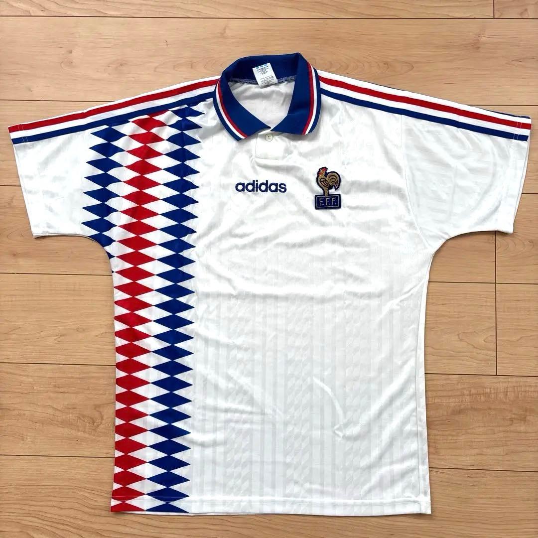 【希少/ヴィンテージ】90s アディダス フランス代表 ユニフォーム アウェイM 希少/ヴィンテージ】90s アディダス フランス代表 ユニフォーム