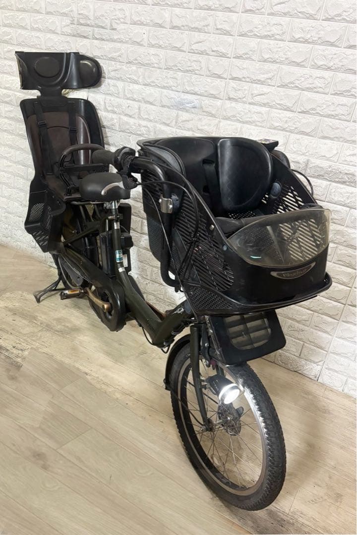 ✨高年式✨8.7Ah✨子供乗せ電動自転車　ヤマハ　パスキス　おしゃれなカーキー