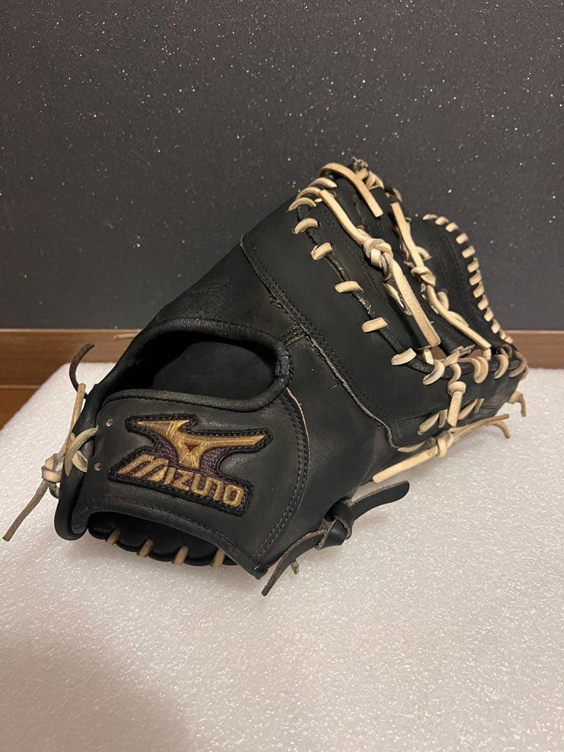 ★人気★即戦力★ ミズノ ミズノプロ 硬式用 ファーストミット 全紐交換 ミズノプロ硬式ファーストミット店舗オーダー5DNA耕作印有り