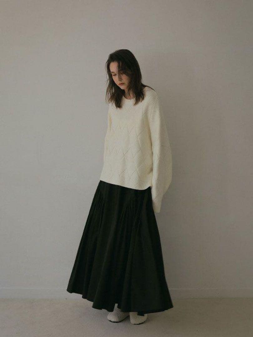 ETRE TOKYO（エトレトウキョウ） サイドギャザーボリュームスカート