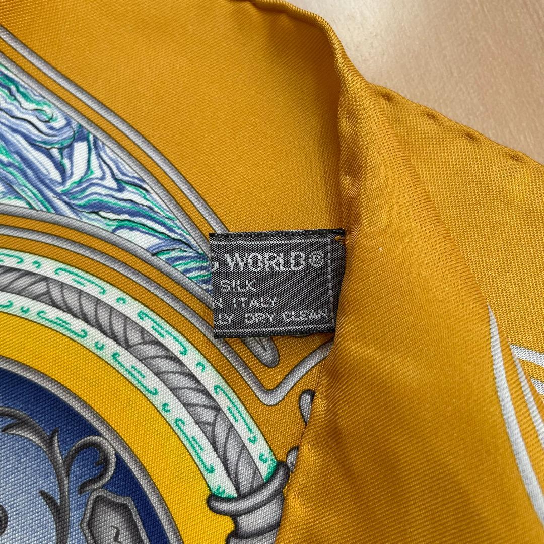 新品 ハンティングワールド シルク スカーフ カレ イタリア製 約86×88㎝