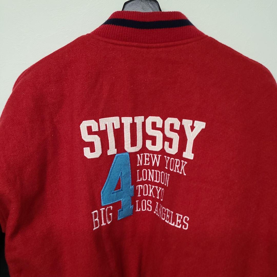 1998年 OLD STUSSY BIG4 袖レザー スタジャン 希少カラー - メルカリ