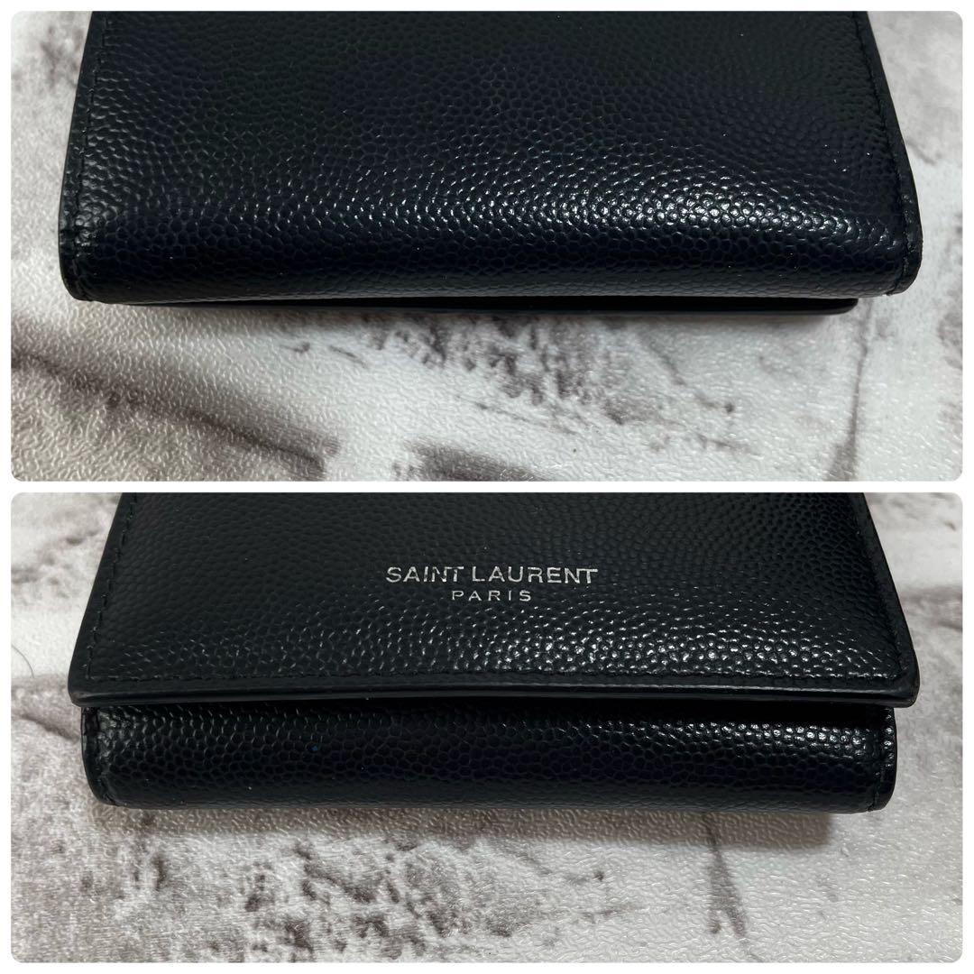 極美品✨サンローラン 6連 キーケース キーリング キャビアスキン YSL