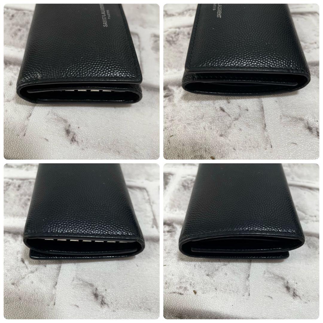 極美品✨サンローラン 6連 キーケース キーリング キャビアスキン YSL