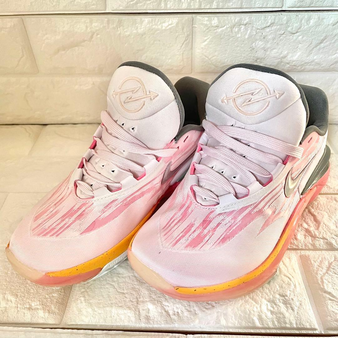 【22.5cm】 バスケットボールシューズ ピンク/グレー　バッシュ