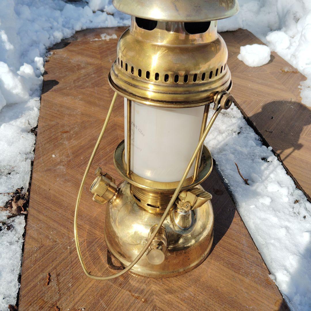 真鍮製クラシックランタン Schott Suprax Schott Suprax Glas 西ドイツ製 レトロ ランタン 箱付き - ライト