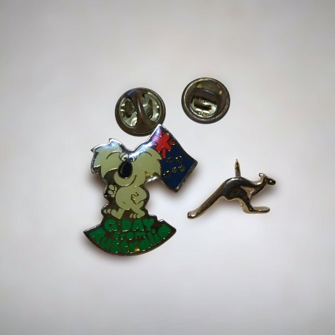 オーストラリアピンバッジセット コアラピンバッジ カンガルー