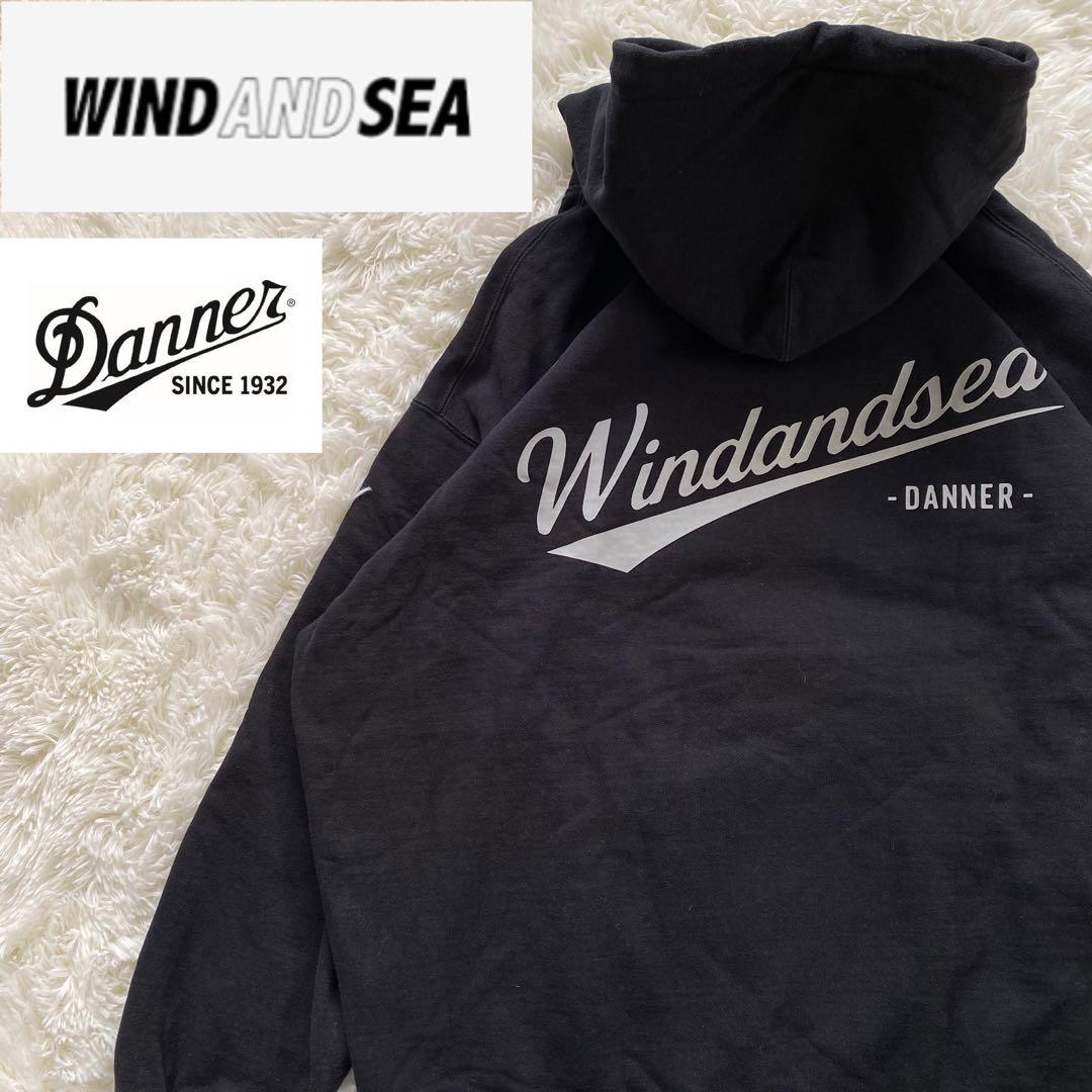 ウィンダンシー ダナー コラボ パーカー バックロゴ 黒 L パイル 希少 レア ウィンダンシー ダナー コラボ パーカー バックロゴ 黒 L パイル 希少
