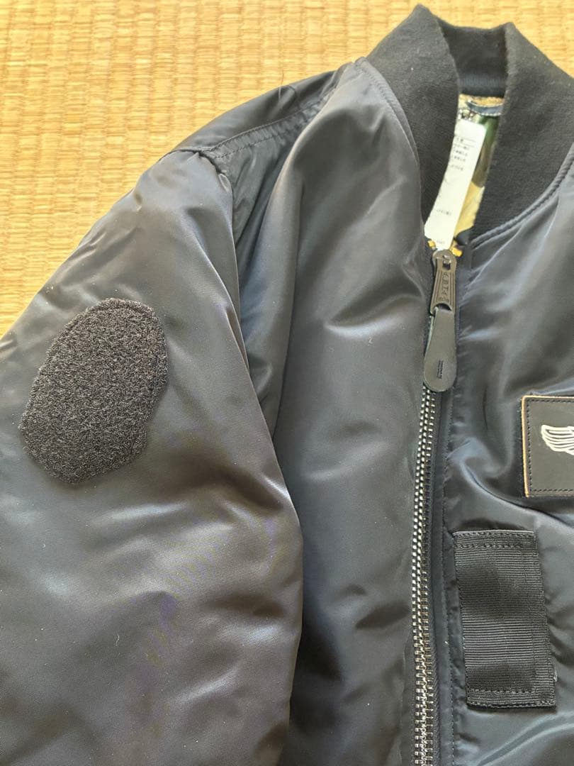 A BATHING APE ALPHA コラボ MA-1ジャケット Lサイズ希少 ベ