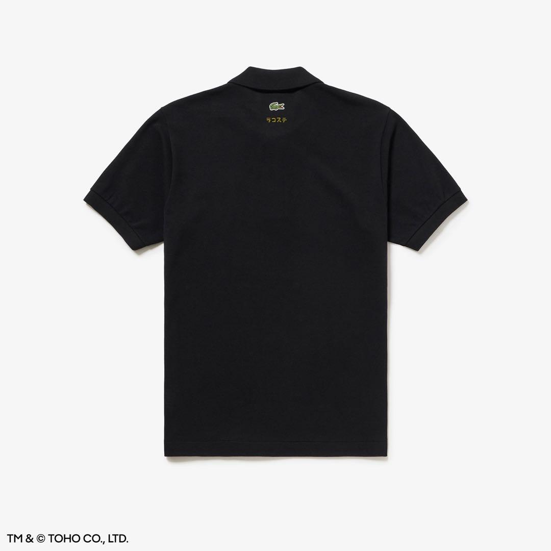 LACOSTE ゴジラ刺繍 ブラックポロシャツ - メルカリ