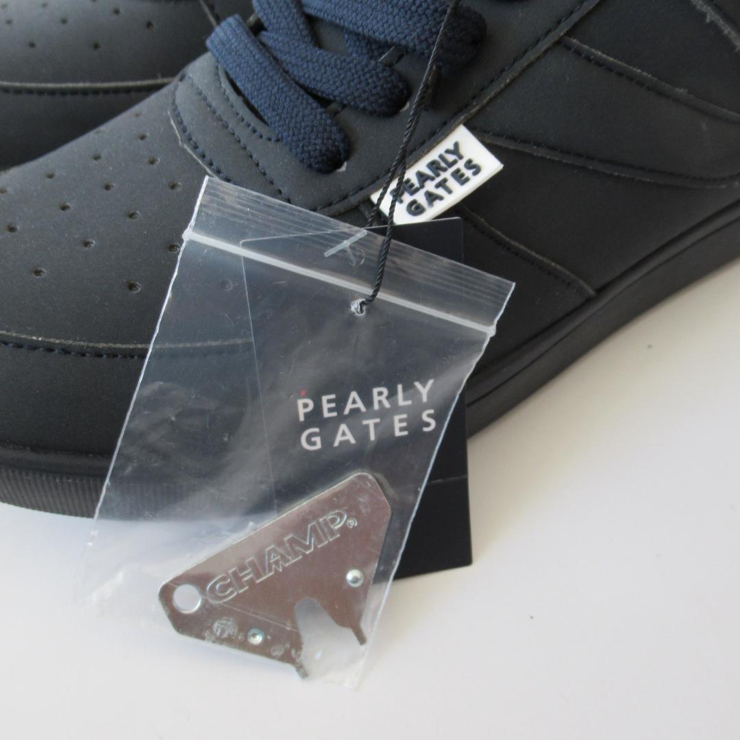 パーリーゲイツ新品濃紺 ソフトスパイク ゴルフシューズ 25.0ｃｍ