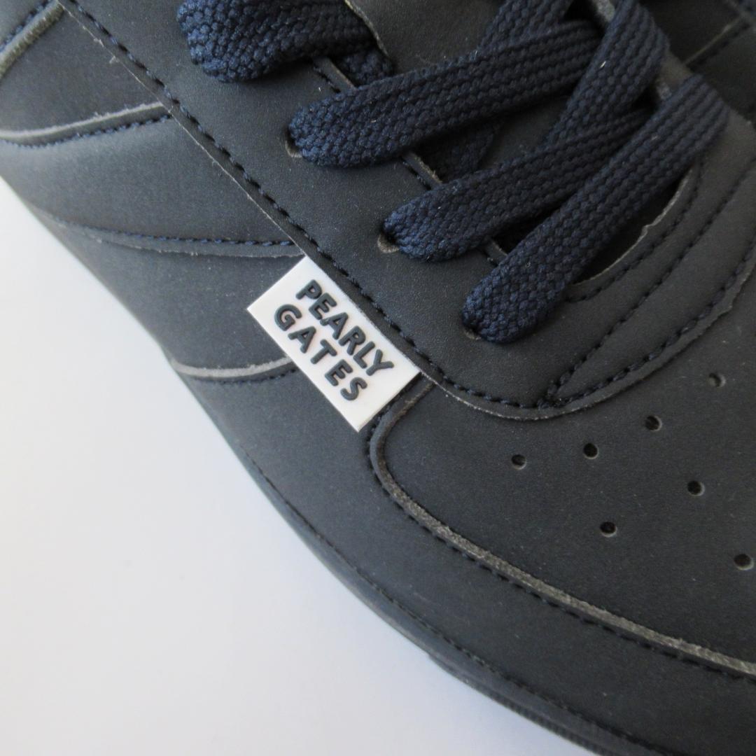 パーリーゲイツ新品濃紺 ソフトスパイク ゴルフシューズ 25.0ｃｍ