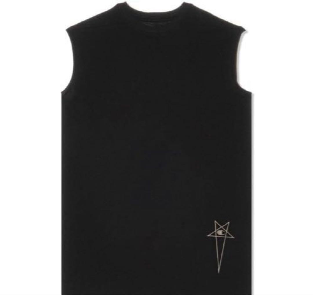 新品 Rick Owens×Champion TARP T ノースリーブ RICK OWENS - 【24SS】ノースリーブ オーバーサイズ Tシャツ / TARP T