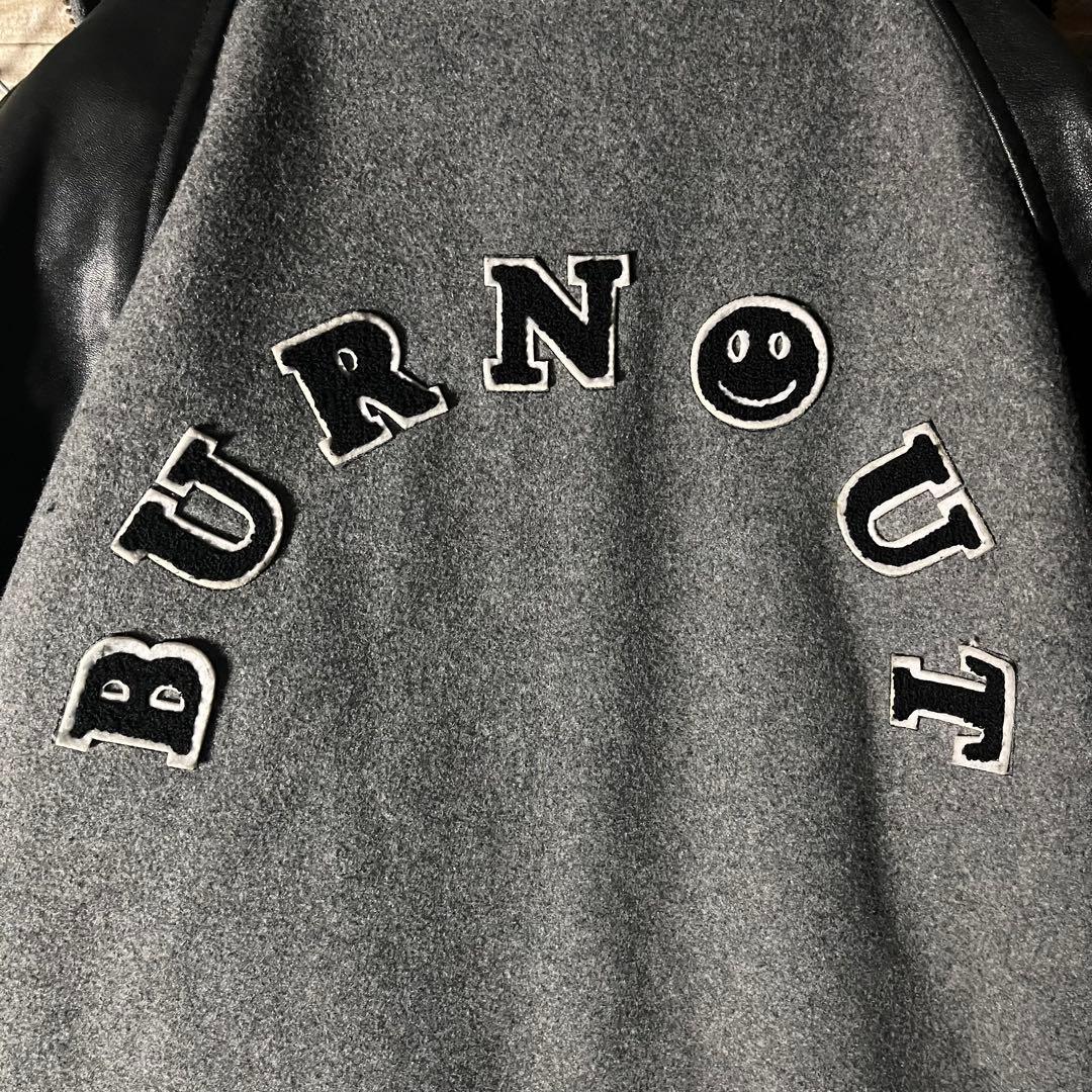 激レア】BURNOUT 袖レザー ウール スタジャン L takuya∞着用