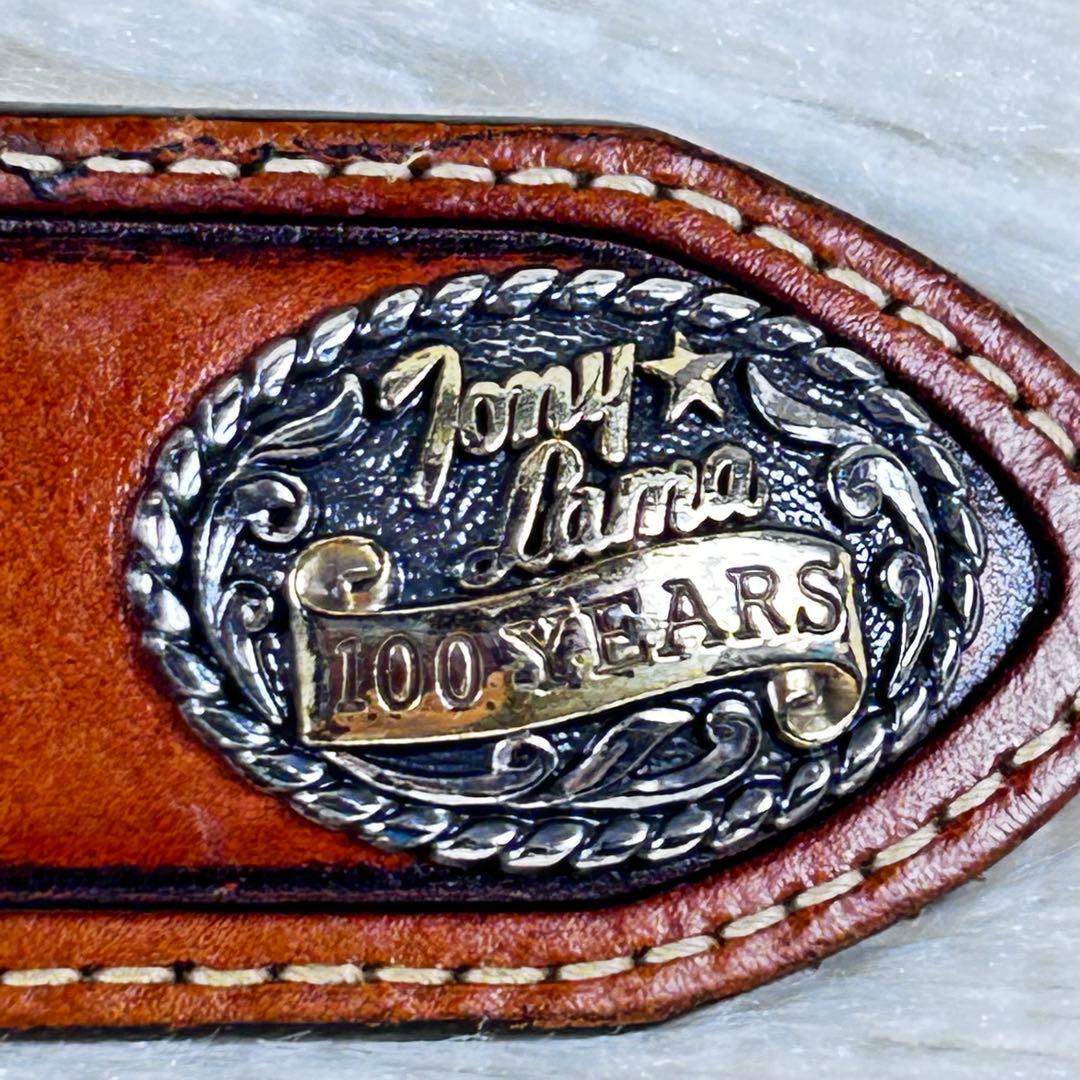 美品 トニーラマ 100周年 ウエスタンレザーベルト カービング USA製 38