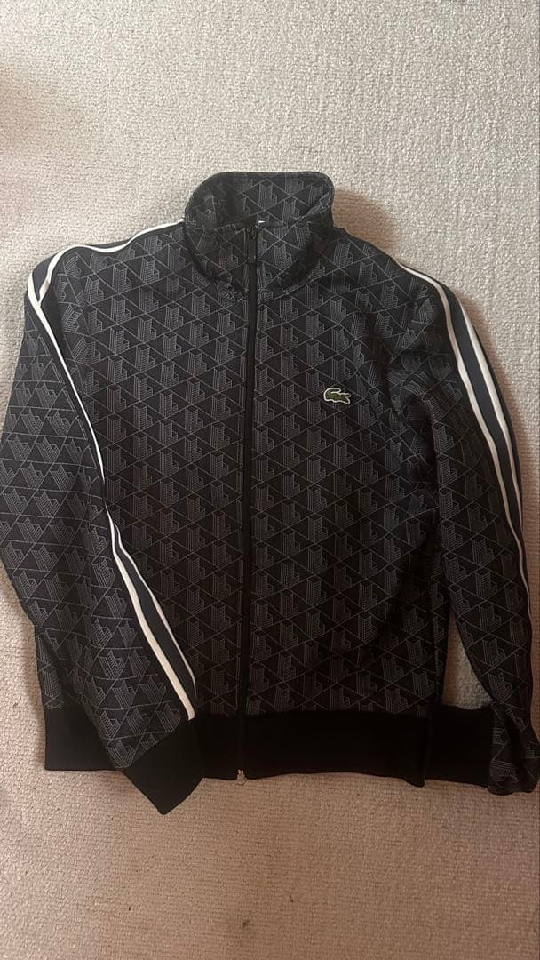 LACOSTE ジオメトリックパターン ジャージ US XS LACOSTE ジオメトリックパターン ジャージ US XS LACOSTE パターン入り