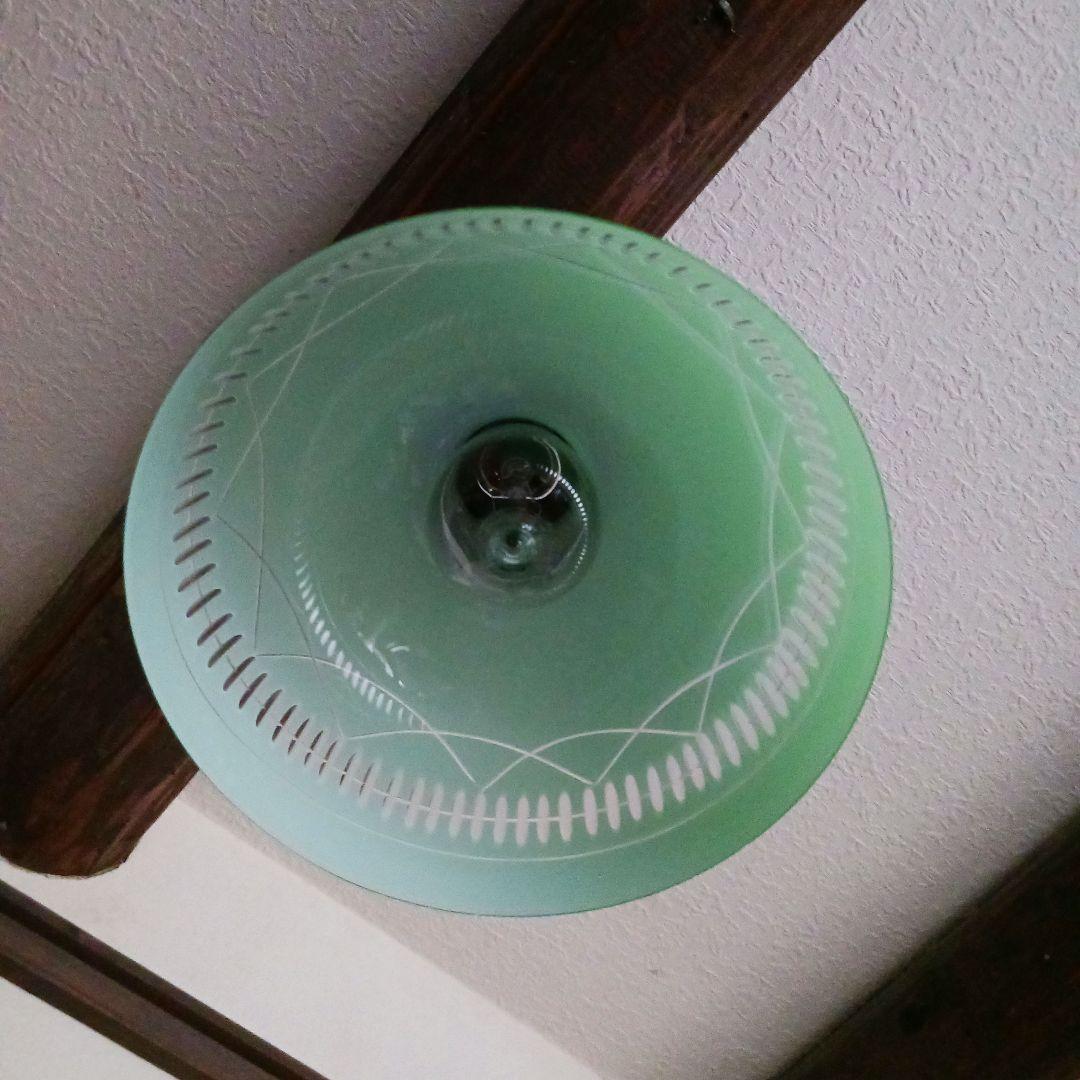 外切子ガラスランプシェード　アンティーク 外切子ガラスランプシェード アンティーク 外切子ガラスランプシェード