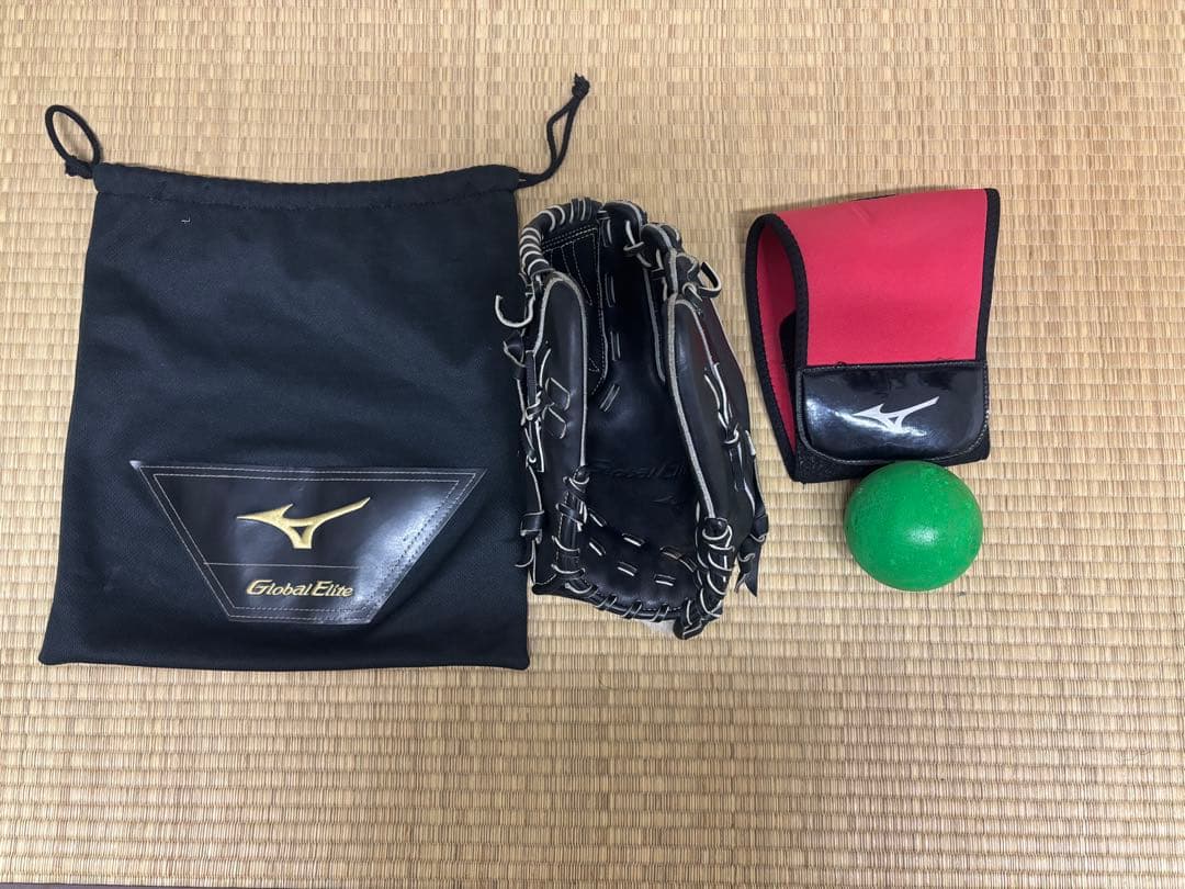 ミズノグローバルエリート グローブ 右投げ投手用 黒 グローバルエリート｜投手／ピッチャー｜軟式｜グローブ／グラブ｜野球