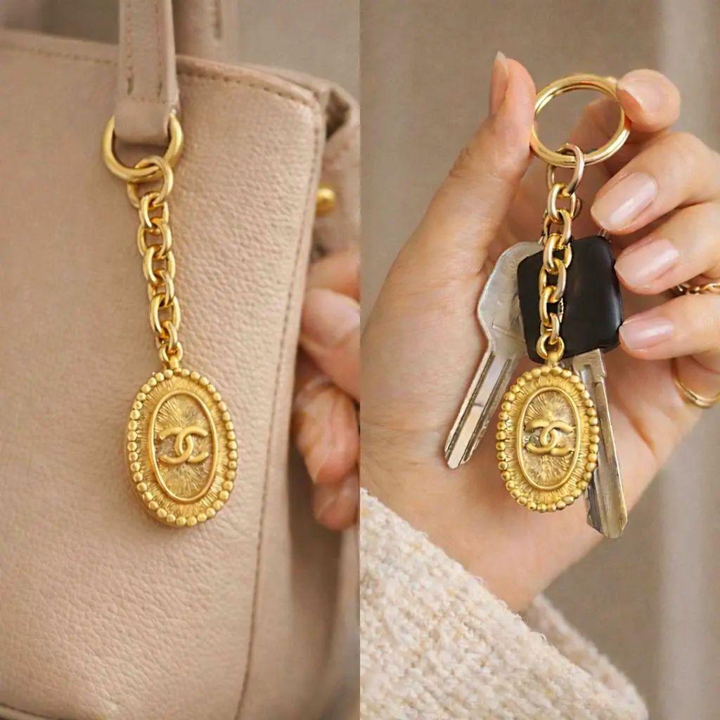 ②シャネル ココマーク オーバル ゴールド ヴィンテージ チャーム