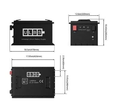 ゴルフカート用リチウムイオンバッテリー 51.2V 105Ah