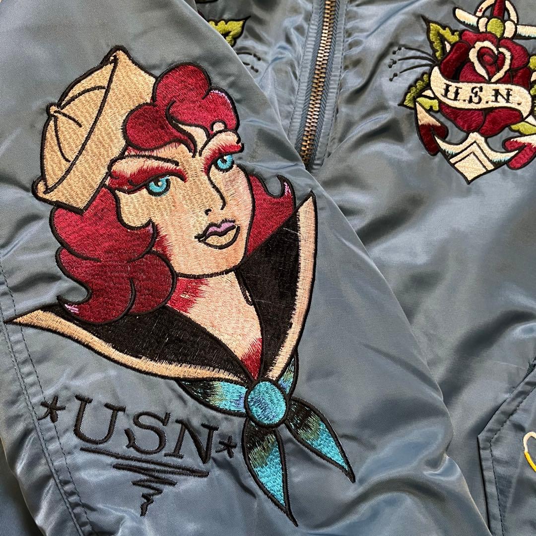 Ed Hardy MA-1ジャケット リバーシブル エドハーディ - メルカリ