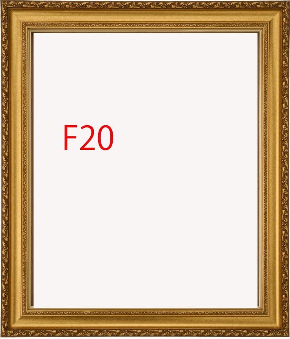 F20 金色 557　油彩額縁 装飾的　アクリル付き F20 金色 557 油彩額縁 装飾的 アクリル付きF20 金色 557 油彩額縁 装飾的