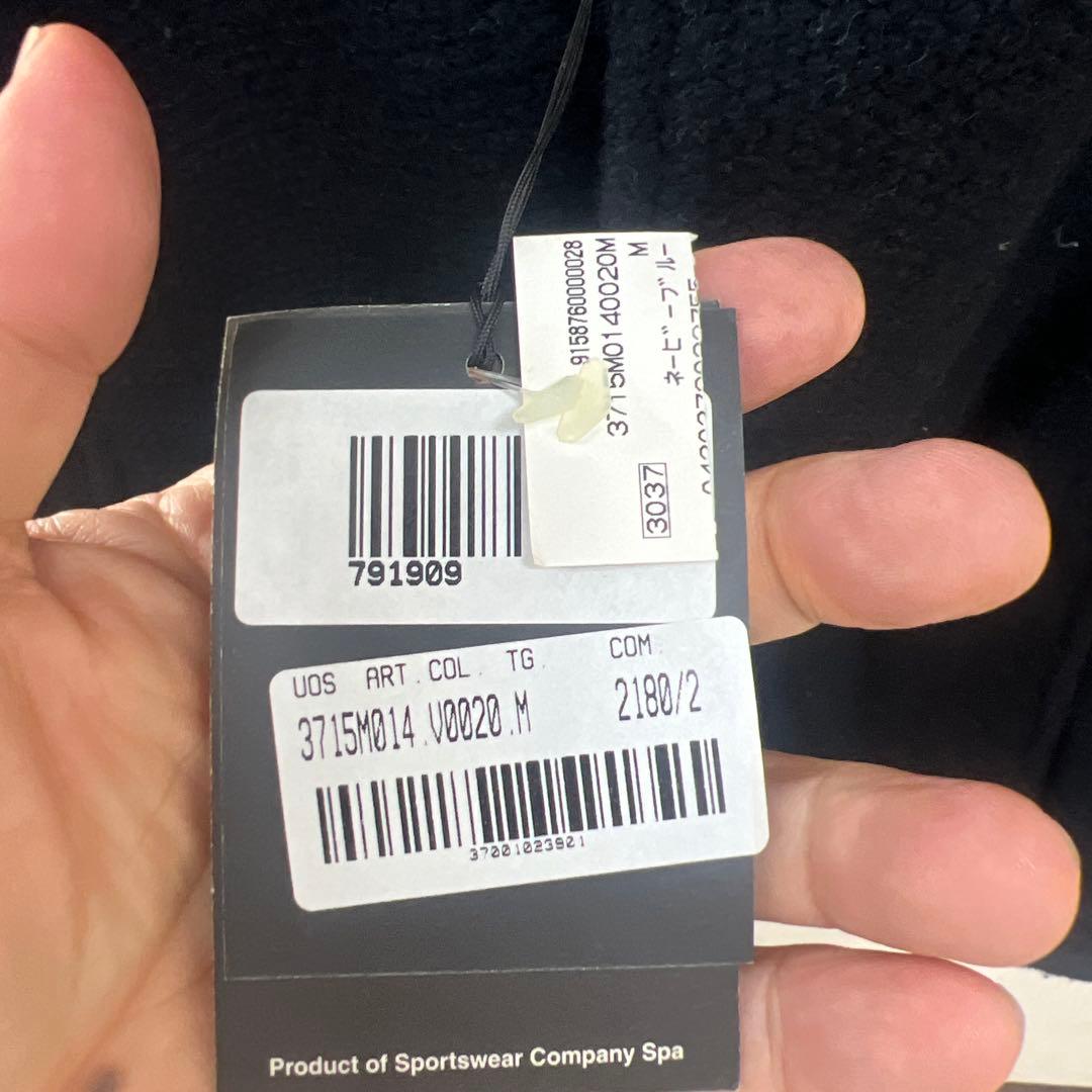 わ*き様 新宿伊勢丹購入ストーンアイランド肉厚ニットアウターネイビー