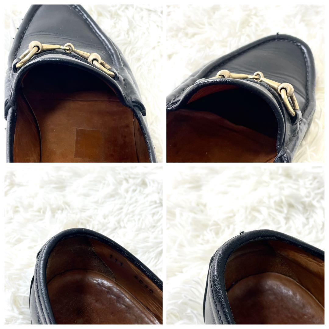 グッチ　GUCCI ローファー　革靴　ホースビット　24.5cm ブラック　黒