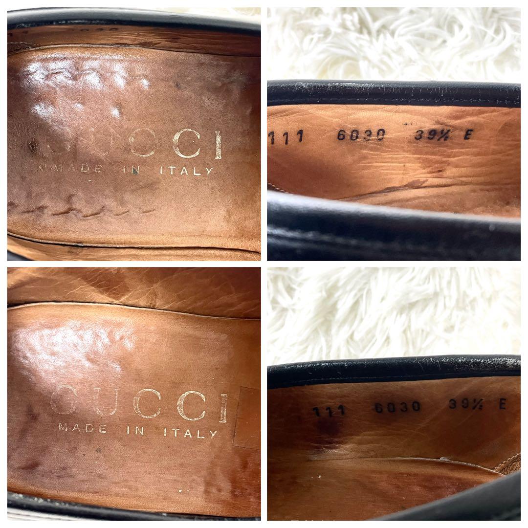 グッチ　GUCCI ローファー　革靴　ホースビット　24.5cm ブラック　黒
