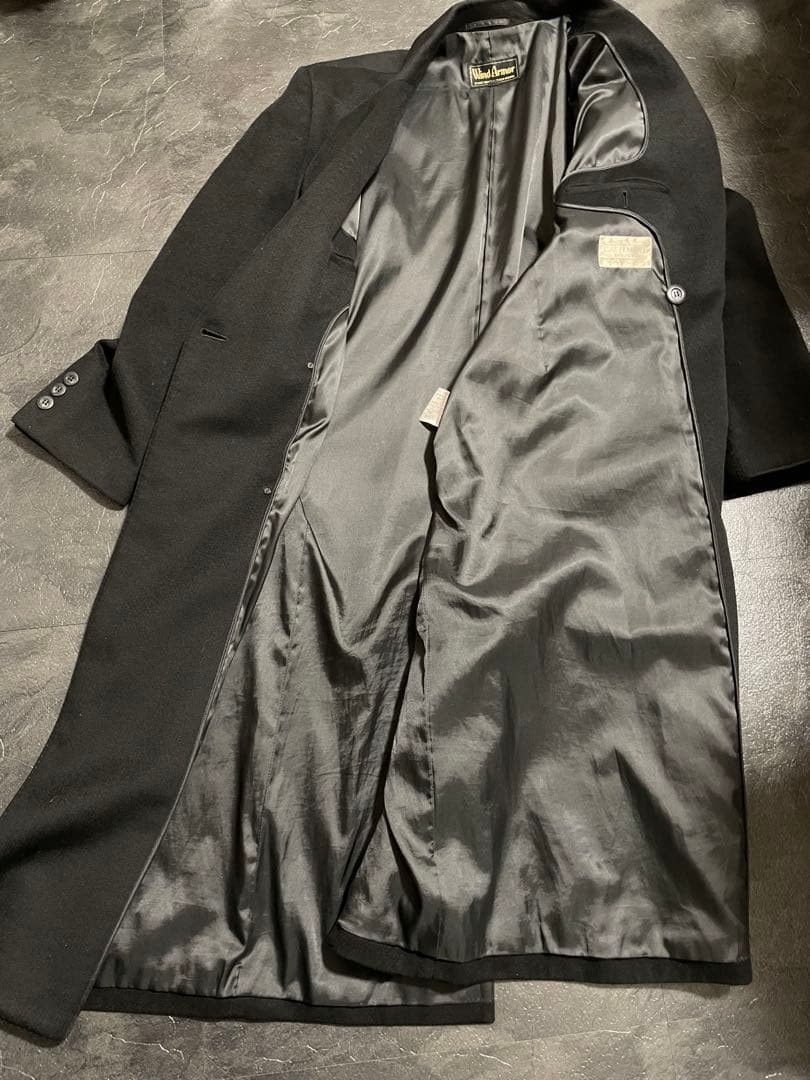 カシミヤ100% ダブルブレスト ロングコート - メルカリ