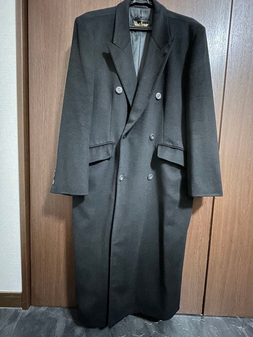 カシミヤ100% ダブルブレスト ロングコート - メルカリ