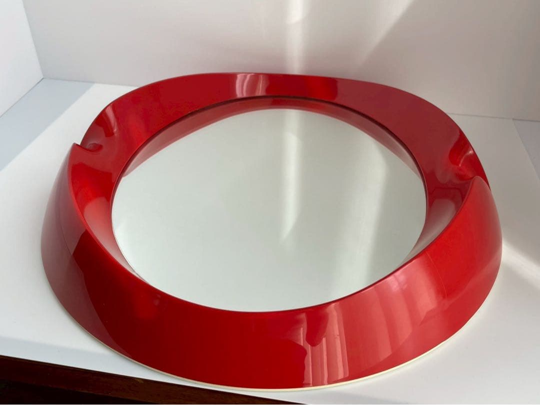 スペースエイジ　ミラー　壁掛け鏡　昭和レトロ　希少　ビンテージ　北欧 ミラー 鏡 壁掛け KURVE 卓上 北欧 ナチュラル ヴィンテージ スクエア