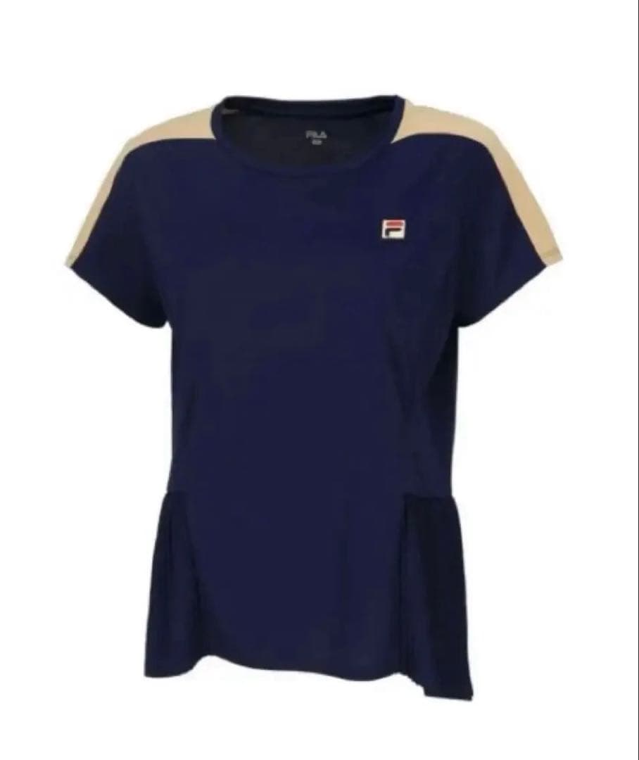 No.647 FILA スタイルアップ抜群ゲームシャツ☆NAVY☆XL☆ ウインザーオンラインショップ【販売開始前商品 3月上旬発売予定