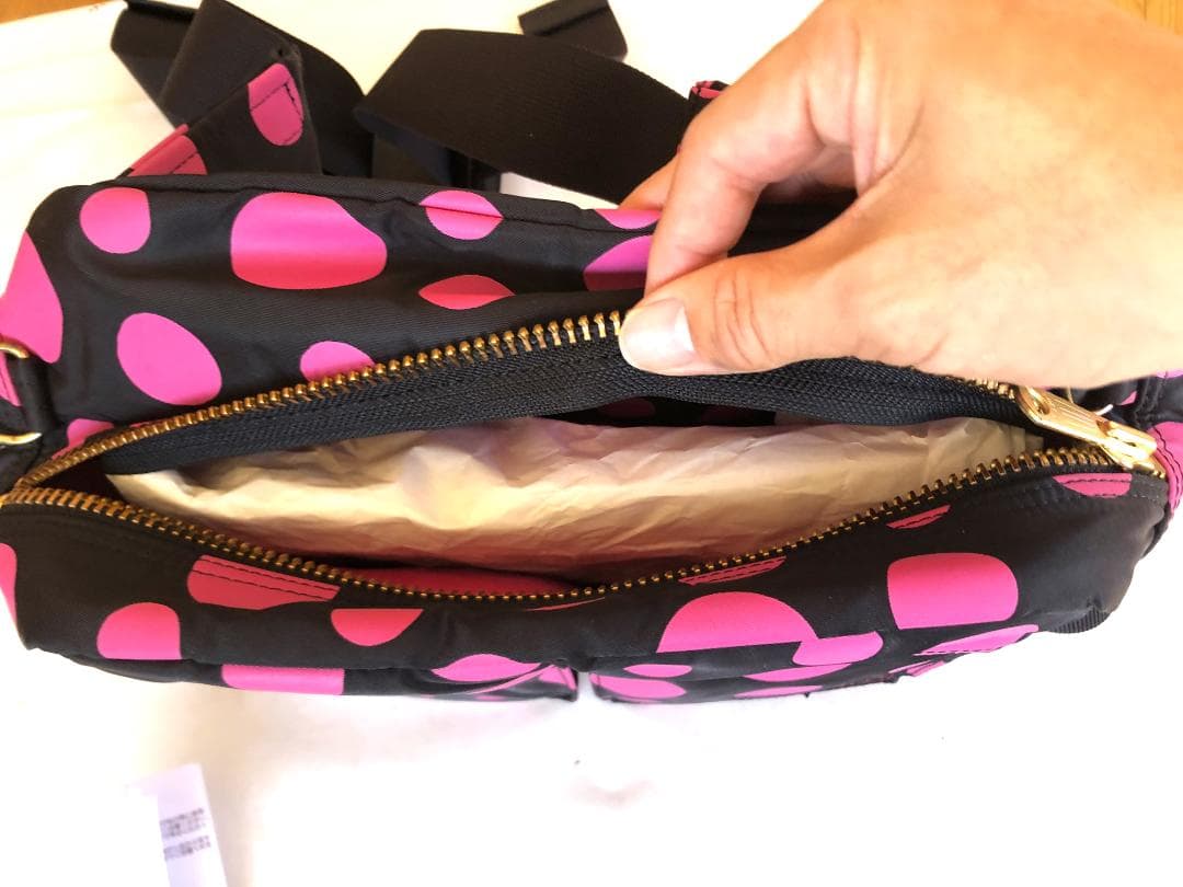 激美品 ポーター 草間彌生 ウエスト ポーチ ボディー バッグ タンカー 旅行