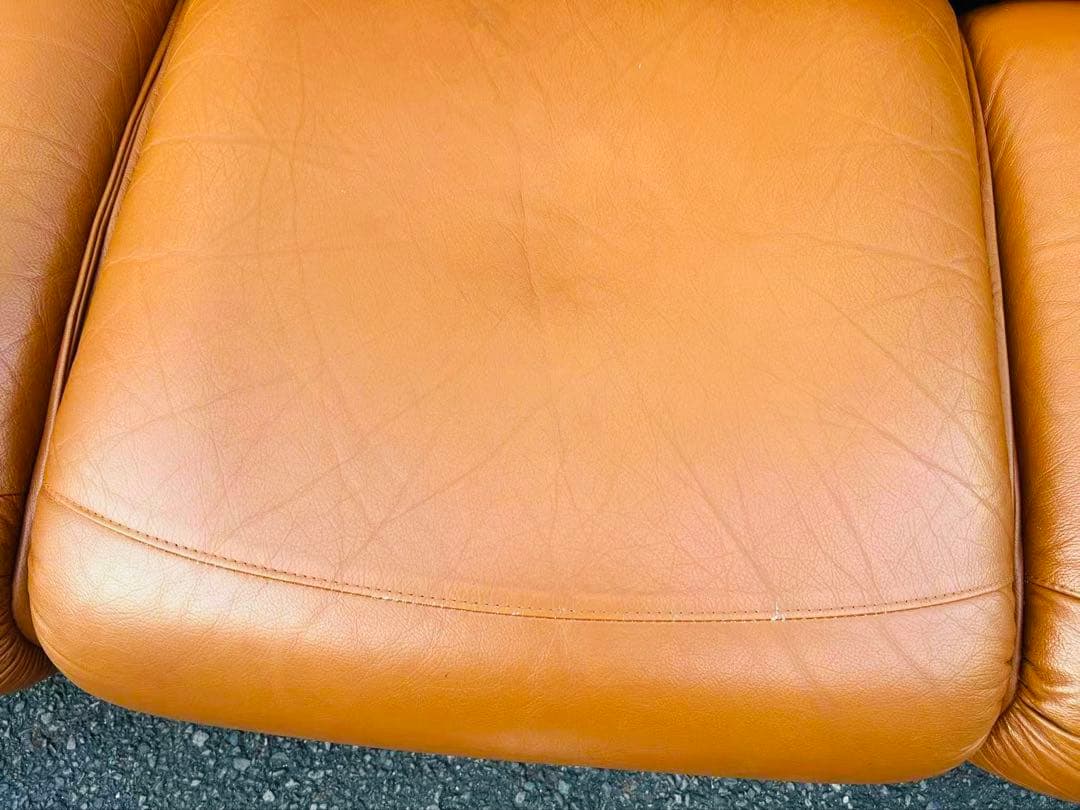 美品 高級感3人掛け 本革ソファー SAFU 富士ファニチャ