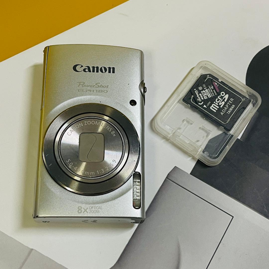 デジカメ Canon PowerShot ELPH180 動作品SDカード付き