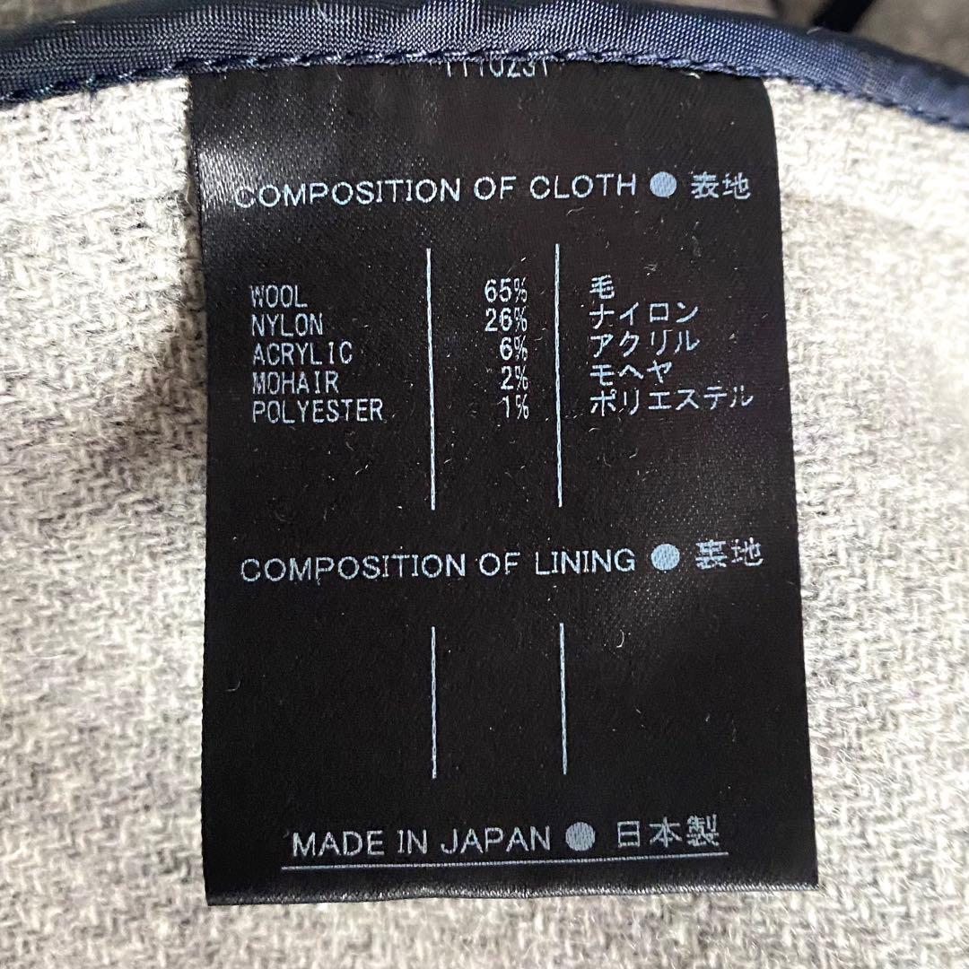 極美品 サポートサーフェス モヘヤウール チェックポンチョコート