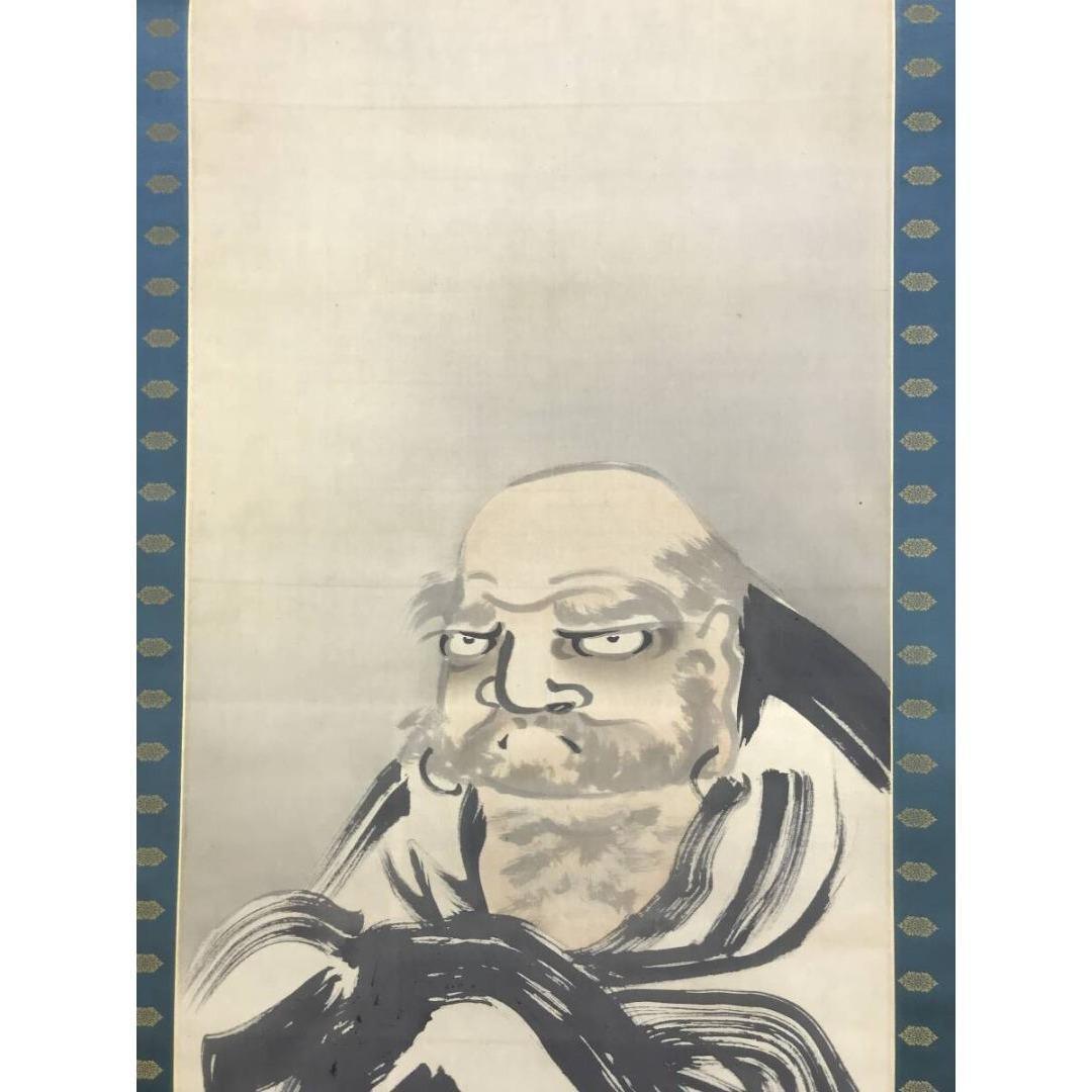 真作/新谷鐵僊/達磨図/ダルマ/人物図/掛軸☆宝船☆AK-631 - メルカリ