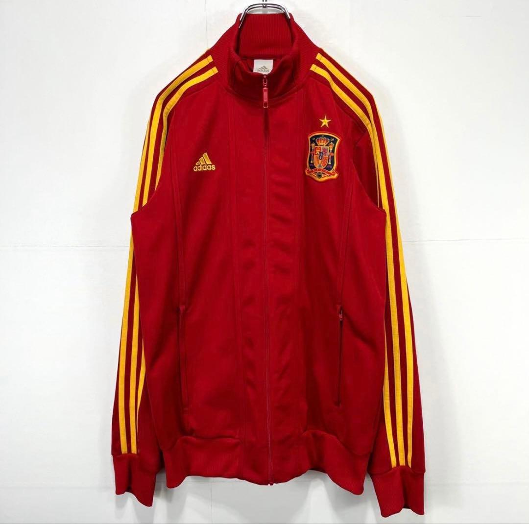 アディダス スペイン代表 ジャージ トラックジャケット 刺繍ロゴ 古着
