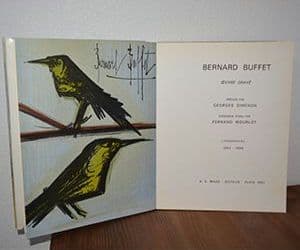 そ*れ様 【ベルナール・ビュッフェ】リトグラフ『二羽の鳥』1967年制作