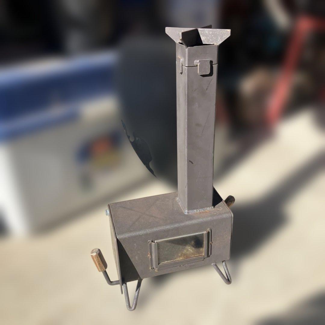 コンパクト　薪ストーブ ロケットストーブ お庭やキャンプで！防災にも！流れる炎を見ながら調理出来る！ロケット