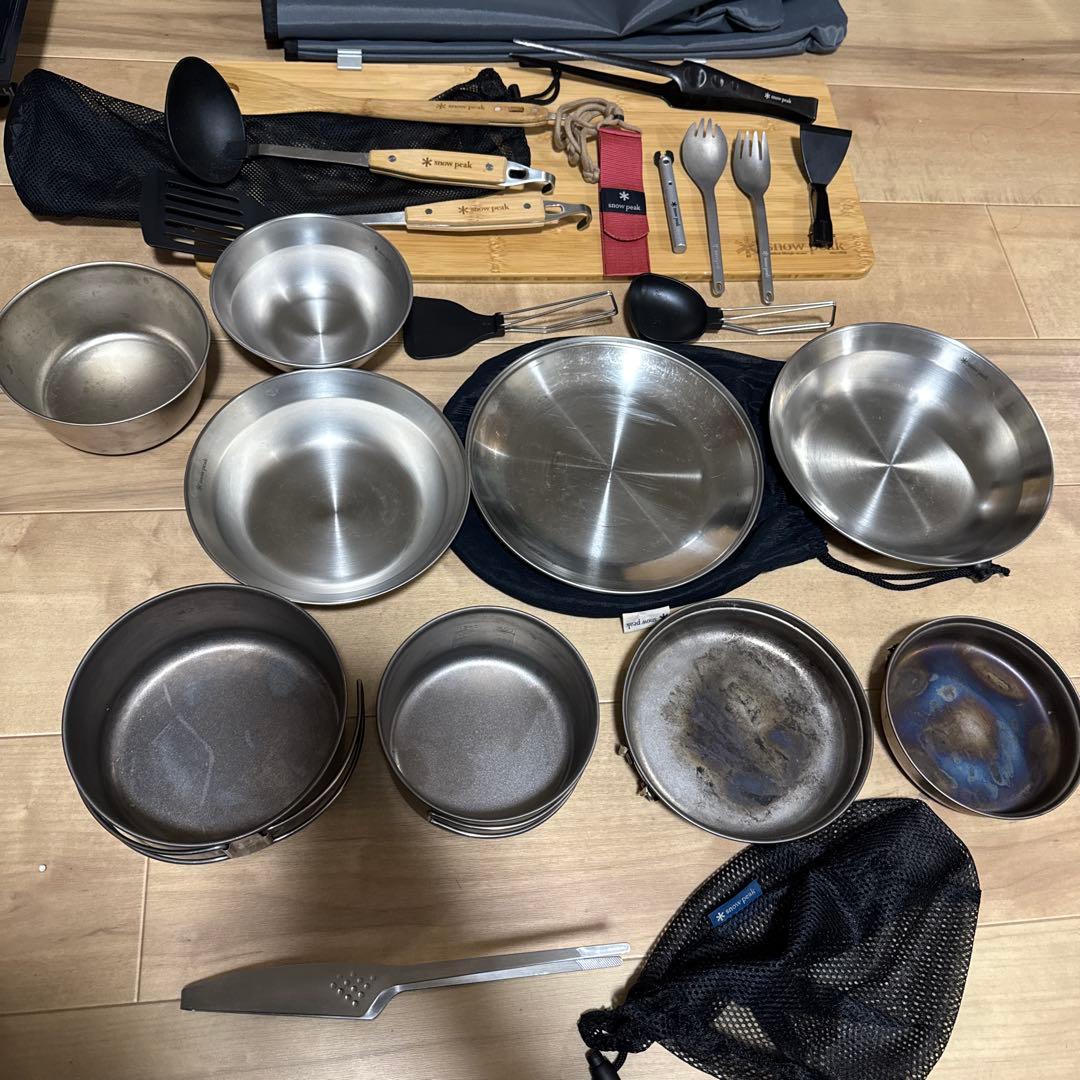  peak アウトドア食器セット Snow peak (スノーピーク) アウトドア食器 ボウル約15cm×4 ディッシュ