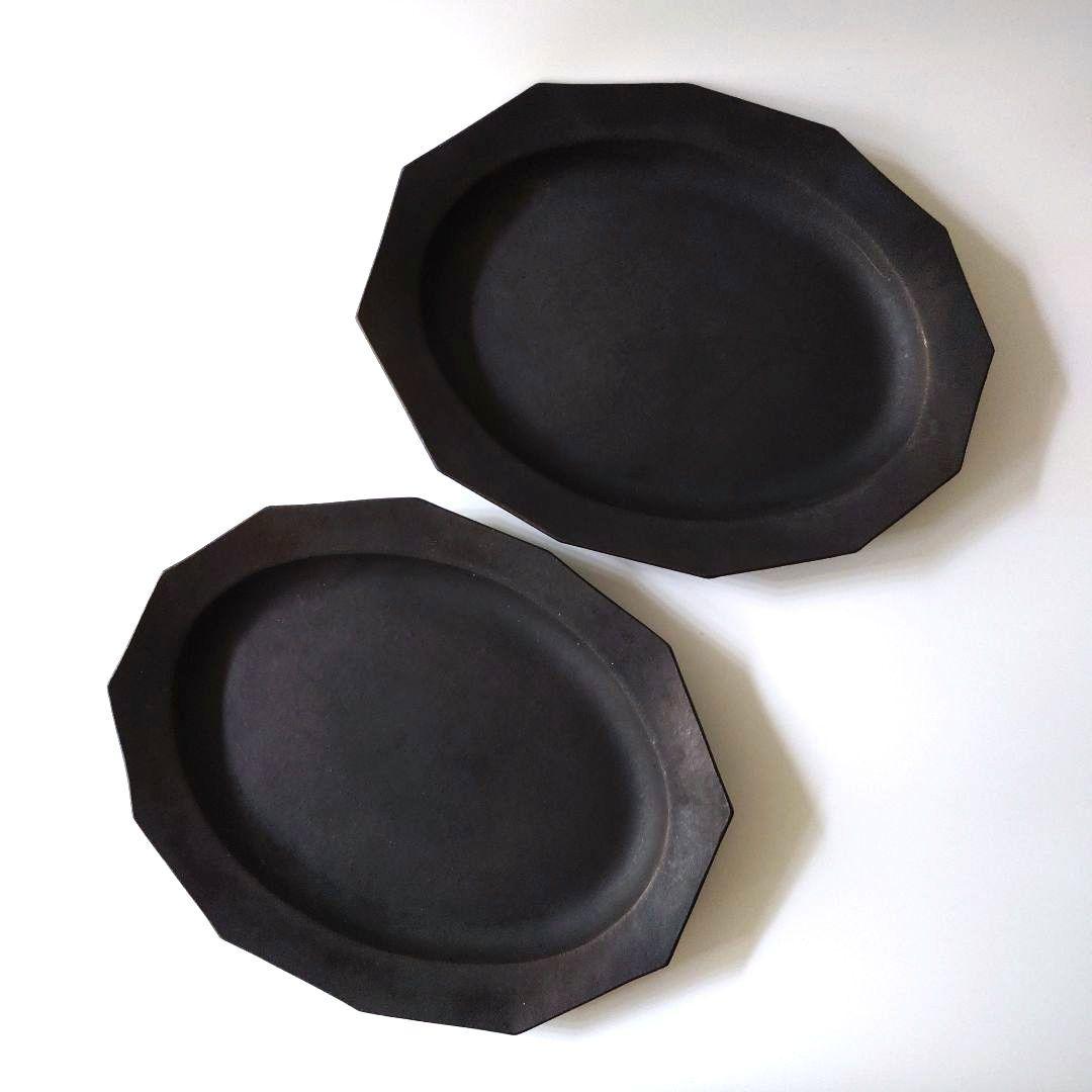 su-nao 　スナオホーム　オーバルプレートМ　2枚セット　 松本圭嗣 スナオホーム（su-nao home）｜作家のうつわ通販｜和食器セレクト