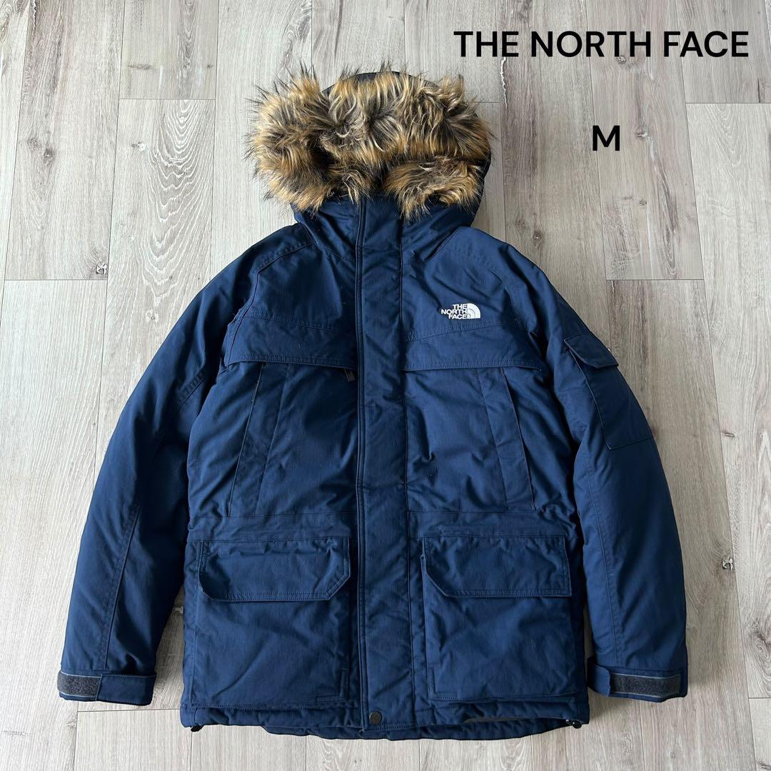 美品】ノースフェイス マクマードパーカー ダウンジャケット Mネイビー