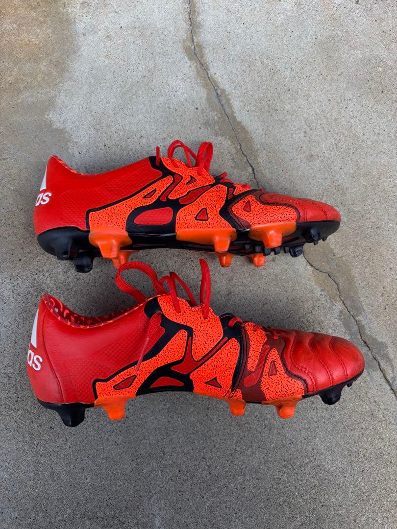 サッカースパイク アディダスX 15.1 FG/AG レザー 25.5cm