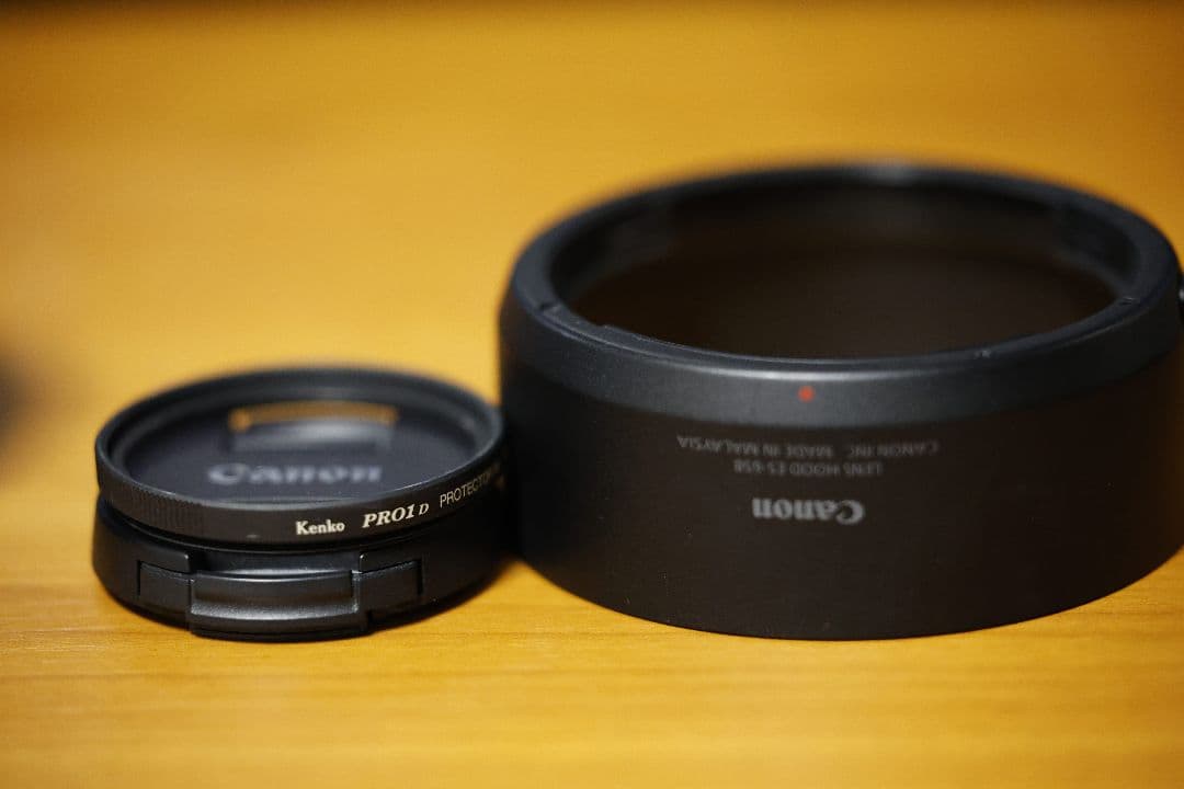 Canon 50mm F1.8 レンズおまけフード、レンズ保護フィルター