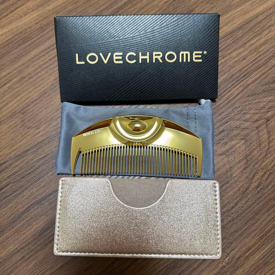 【JAL限定】LOVECHROME ゴールドコーム ケース付き ラブクロム K24GPツキゴールド ケース付き BOX