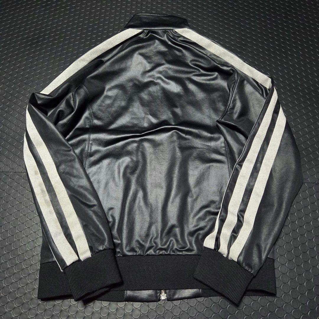 アディダス レザー風 コーティング ジャージ L トラックジャケット