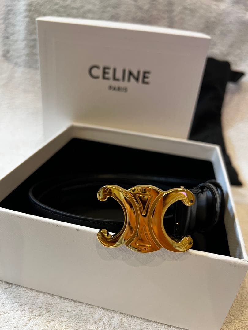 a*m様 CELINE セリーヌ トリオンフ ベルト ブラック　85 楽天市場】CELINE セリーヌ ベルト TRIOMPHE BELT トリオンフ